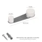 Tope Puerta Adhesivo con Retenedor Blanco Tope Puerta Adhesivo con Retenedor Blanco