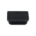 Contera Rectangular Negra 15x30mm. Blíster 4 piezas.