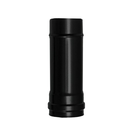 Tubo de Estufa Pellet Acero Vitrificado Negro Diámetro 80 mm. Longitud 25 cm. Estufas de Leña, Chimenea, Alta resistencia,