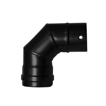 Codo Estufa Pellet Vitrificado Diámetro80 mm 90º