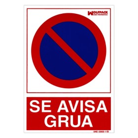 Cartel Prohibido Aparcar Llamamos Grúa 30x21