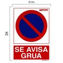 Cartel Prohibido Aparcar Llamamos Grúa 30x21