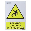 Cartel Peligro Caídas a Distintos Niveles 30x21