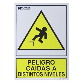 Cartel Peligro Caídas a Distintos Niveles 30x21