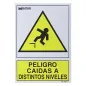Cartel Peligro Caídas a Distintos Niveles 30x21 Cartel Peligro Caídas a Distintos Niveles 30x21