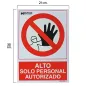 Cartel Alto Acceso Solo Personal Autorizado 30x21 Cartel Alto Acceso Solo Personal Autorizado 30x21