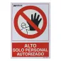 Cartel Alto Acceso Solo Personal Autorizado 30x21 Cartel Alto Acceso Solo Personal Autorizado 30x21