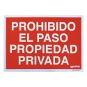 Cartel Prohibido El Paso Propiedad Privada 30x42