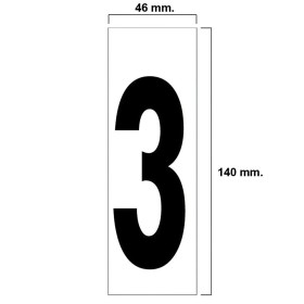 Numero Adhesivo 46x140 mm. N.º 3