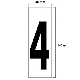 Numero Adhesivo 46x140 mm. N.º 4