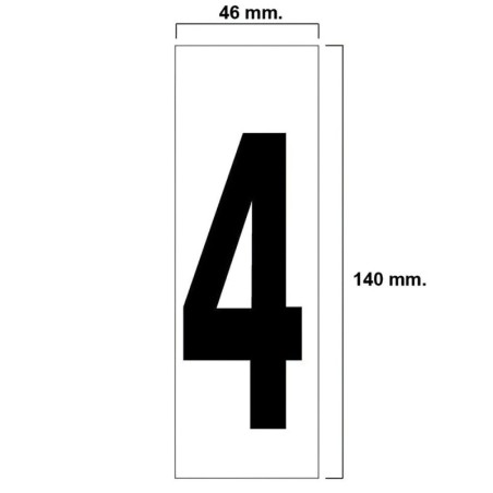 Numero Adhesivo 46x140 mm. N.º 4