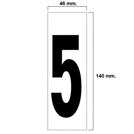 Numero Adhesivo 46x140 mm. N.º 5