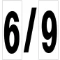 Numero Adhesivo 46x140 mm. N.º 6 / 9