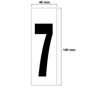 Numero Adhesivo 46x140 mm. N.º 7