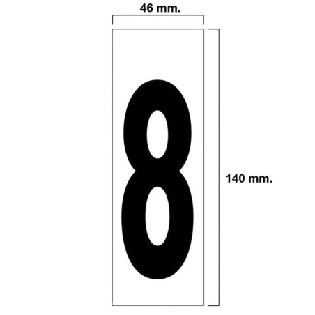 Numero Adhesivo 46x140 mm. N.º 8