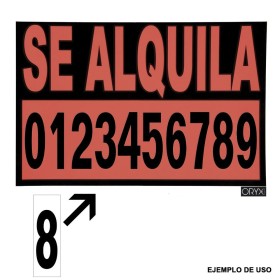 Numero Adhesivo 46x140 mm. N.º 8