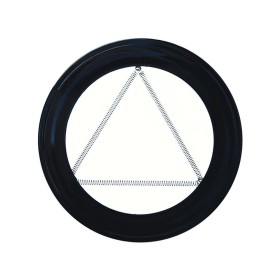 Plafón Embellecedor Estufa Pellet Vitrificado Negro 80 mm.