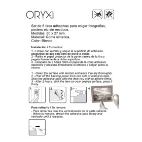 Tiras Adhesivas Doble Cara Sin Residuos (Blíster de 6 piezas )