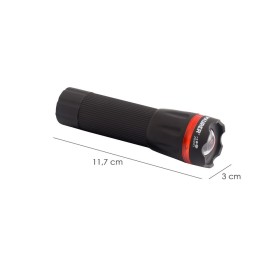 Linterna LED De Mano A Pilas (3 AAA) 50 Lúmenes Con Mango Engomado y Función Zoom