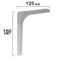 Palomilla Reforzada Blanca 150x125 mm. Palomilla Reforzada Blanca 150x125 mm.