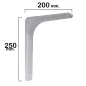 Palomilla Reforzada Blanca 250x200 mm. Palomilla Reforzada Blanca 250x200 mm.