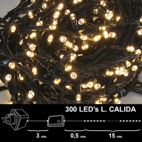 Luces Navidad 300 Leds Luz Cálida Interior / exterior (IP44)