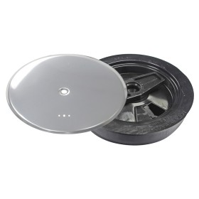 Tapa Bote Sifónico PVC T 89 A Diámetro 110 mm. Con Aireador, Color Inox.