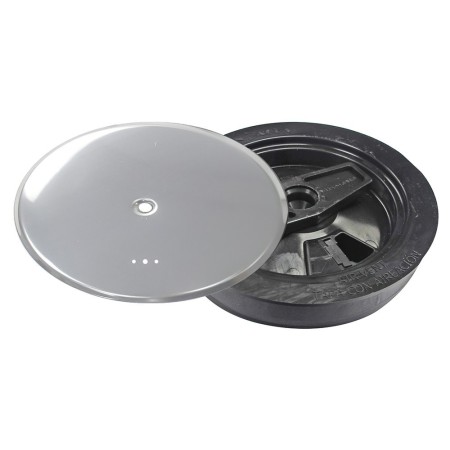 Tapa Bote Sifónico PVC T 89 A Diámetro 110 mm. Con Aireador, Color Inox.