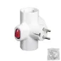 Adaptador / Ladrón Triple Schuko 16 A 250v Con Interruptor