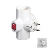 Adaptador / Ladrón Triple Schuko 16 A 250v Con Interruptor