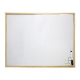 Pizarra Magnética Blanca 45x60 cm. Con Rotulador y 4 Imanes