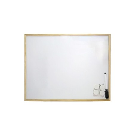 Pizarra Magnética Blanca 30x40 cm. Con Rotulador y 4 Imanes