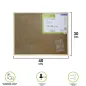 Corcho Pared 30x40 cm. Marco Madera Con 6 Chinchetas Corcho Pared 30x40 cm. Marco Madera Con 6 Chinchetas