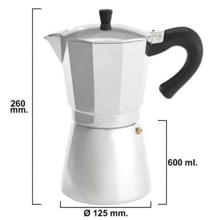 Cafetera Inducción Aluminio 12 Tazas (600 Ml.)