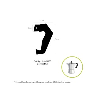 Mango Cafetera Aluminio Classic 2 y 3 Tazas