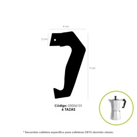 Mango Cafetera Aluminio Classic 6 Tazas