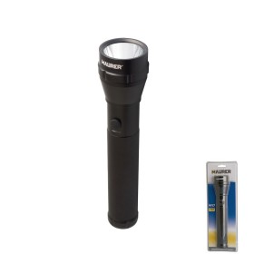 Linterna LED De Mano De Aluminio A Pilas (2 D) Alta Luminosidad 120 Lúmenes (3 funciones) Mango Estriado