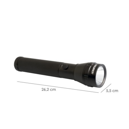 Linterna LED De Mano De Aluminio A Pilas	(2 D) Alta Luminosidad 120 Lúmenes (3 funciones) Mango Estriado