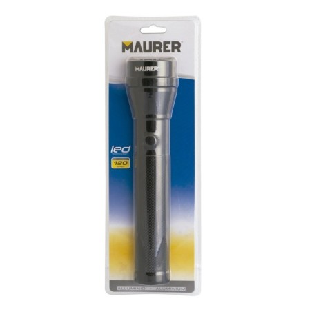 Linterna LED De Mano De Aluminio A Pilas	(2 D) Alta Luminosidad 120 Lúmenes (3 funciones) Mango Estriado