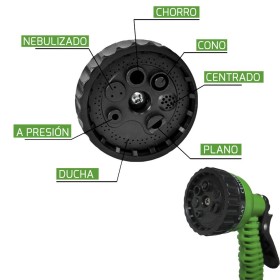 Manguera Extensible Riego Compacto 10 A 30 Metros Con Pistola 7 posiciones