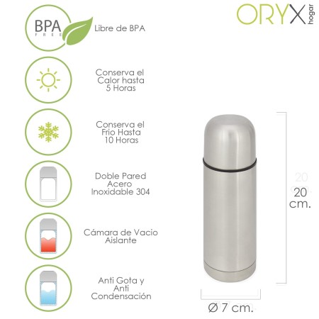Termo Líquidos 350 Ml, Acero Inoxidable, Libre BPA, Antigoteo