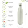 Botella Térmica, Capacidad De 500 ML. Libre BPA, Acero Inoxidable, Antigoteo