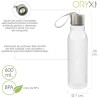 Botella Agua, Capacidad De 600 ML. Plástico Libre BPA, Con Asa, Tapón Acero Inoxidable.
