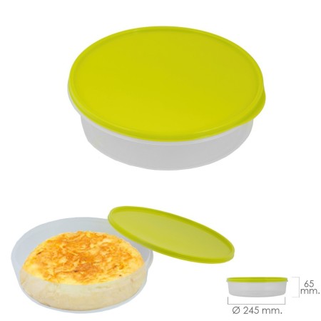Fiambrera Para Tortillas Redonda Diámetro 24.5 cm. 2 Litros