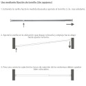 Barra Visillo Extensible 85.5/150 cm. Con Muelle Presión Ajustable (1 Pieza)