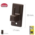 Gancho Visillo / Cortina Adhesivo Marrón (Blíster 2 Piezas)