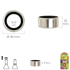 Aro Antigoteo Vino Acero Inoxidable (Blíster 2 unidades)
