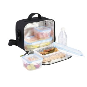 Bolsa Térmica Con 4 Recipientes Herméticos Plástico (2x800 ml + 2x400 ml.)