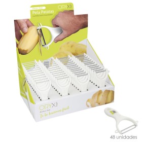 Pela patatas Con mango Plástico Cuchilla Acero Inoxidable 7,8 x 13 (Alt.) cm.