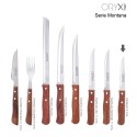Cuchillo Montana Patatero Hoja Acero Inoxidable 9 cm. Mango madera (Blíster 3 piezas)